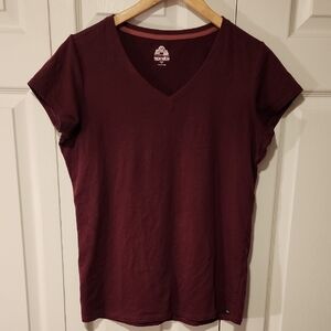 EMS Women's Short Sleeve Burgundy Tee